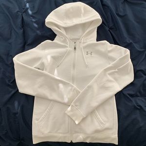 Under Armour - White Full Zip Hoodie
